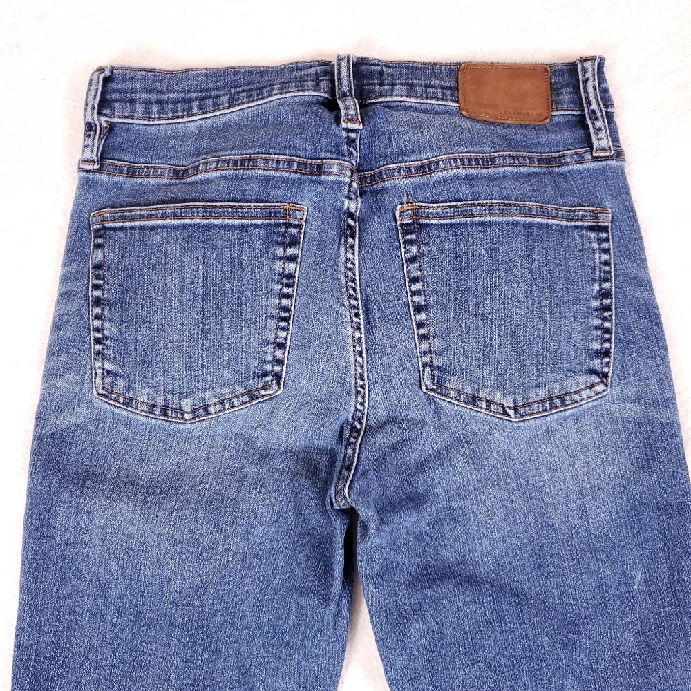 J. Crew Straight Leg Distressed Boyfriend Blue Jeans - Picture 6 of 6